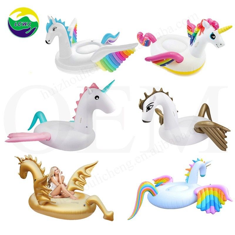 PVC Plastic Adult Pool Float 250cm Unicorn Swimming Pool Float Horse