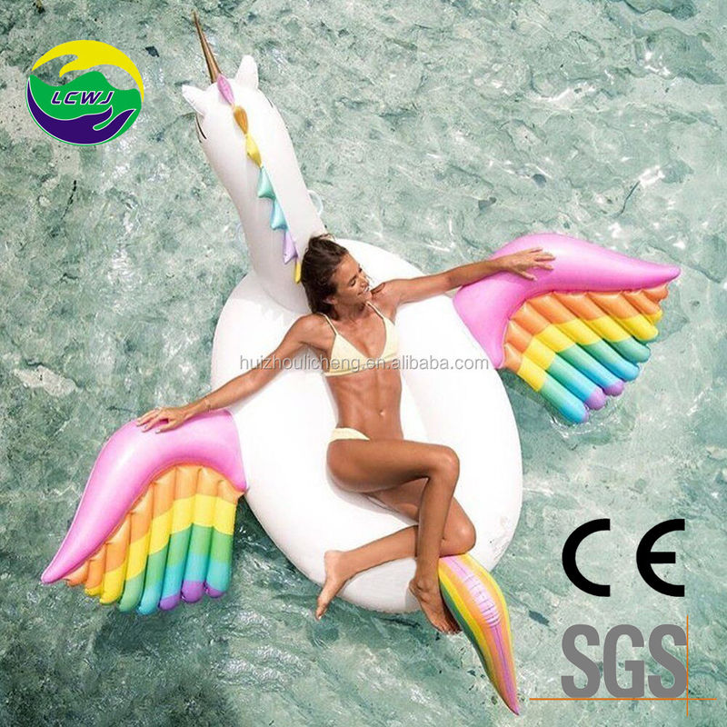 PVC Plastic Adult Pool Float 250cm Unicorn Swimming Pool Float Horse