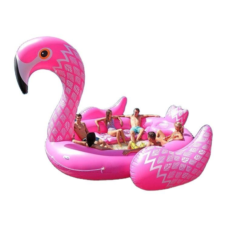 Giant 6 Person Adult Pool Float Inflatable Famingo Toy Water Raft Pool Floating Lounge