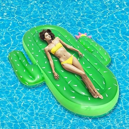 Holiday Inflatable Cactus Drink Float Toy Swimming Pool Float Pool Float Chairs For Adults BSCI