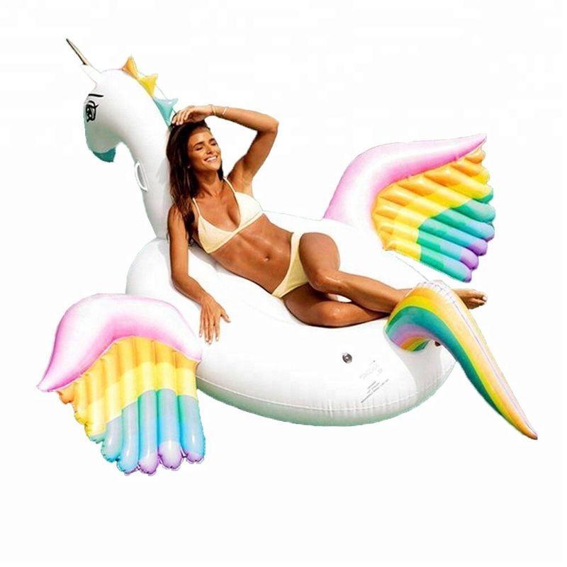 Rainbow Inflatable Adult Pool Float Swimming Pool Pegasus Float For Adult And Kids
