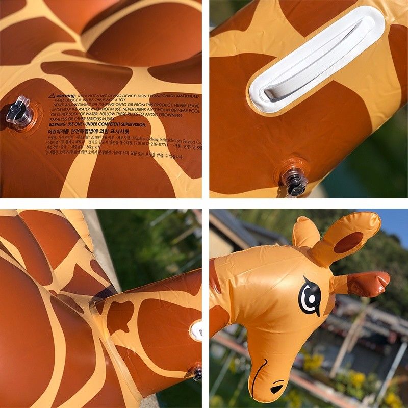 0.32mm Thick Animal Swimming Pool Float Inflatable Outdoor Giant Giraffe Pool Float