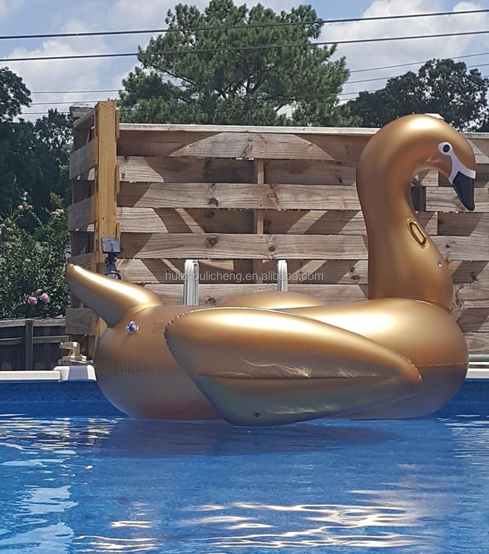 Black Inflatable Swan Swimming Ring For Party Time Flamingo Luxury Pool Floats For Adults