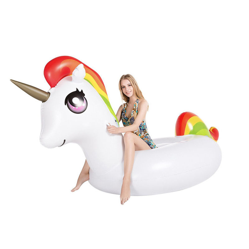 Non Toxic Swimming Pool Float Inflatable 1.5m Unicorn Pool Toy