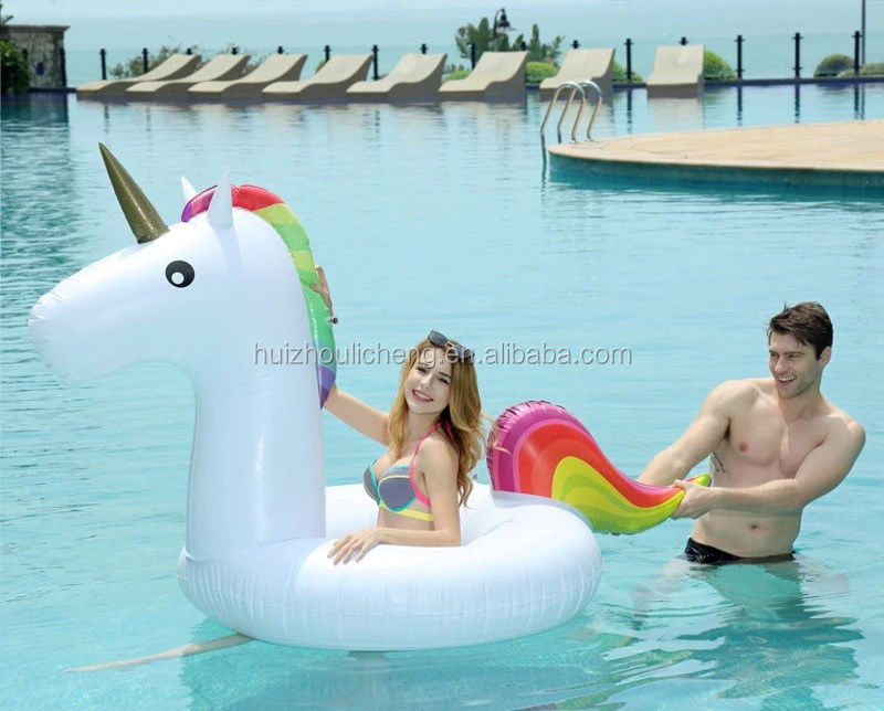 Non Toxic Swimming Pool Float Inflatable 1.5m Unicorn Pool Toy