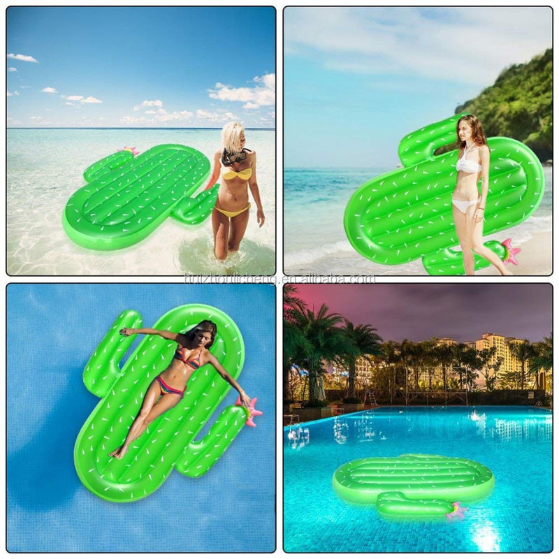 Family Fun Cactus Pool Float Non Phthalate PVC Summer Party Float For Lake