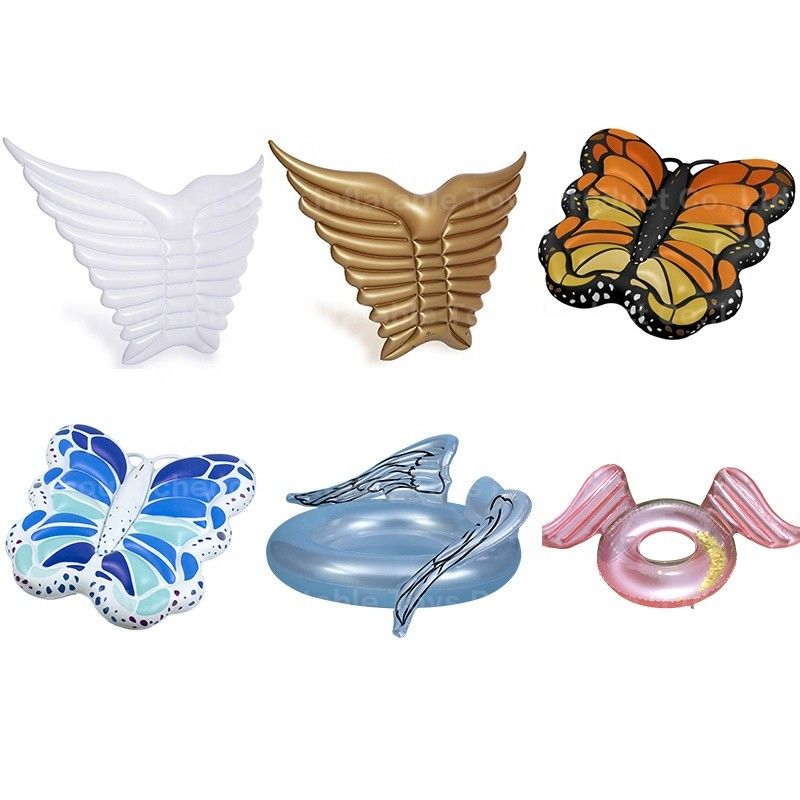 Butterfly Wings Inflatable Pool Float 250 X 180cm Customized Logo Angel Wings Pool Float