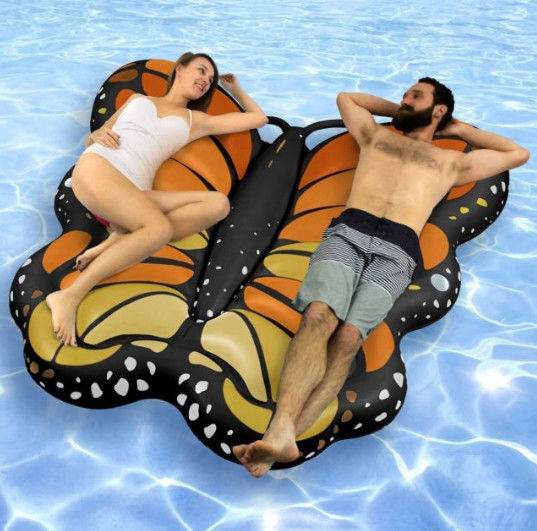 Butterfly Wings Inflatable Pool Float 250 X 180cm Customized Logo Angel Wings Pool Float