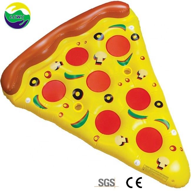 Outdoor Inflatable Pool Float 180 X 130cm Swim Water Blow Up Pizza Slice For Holder