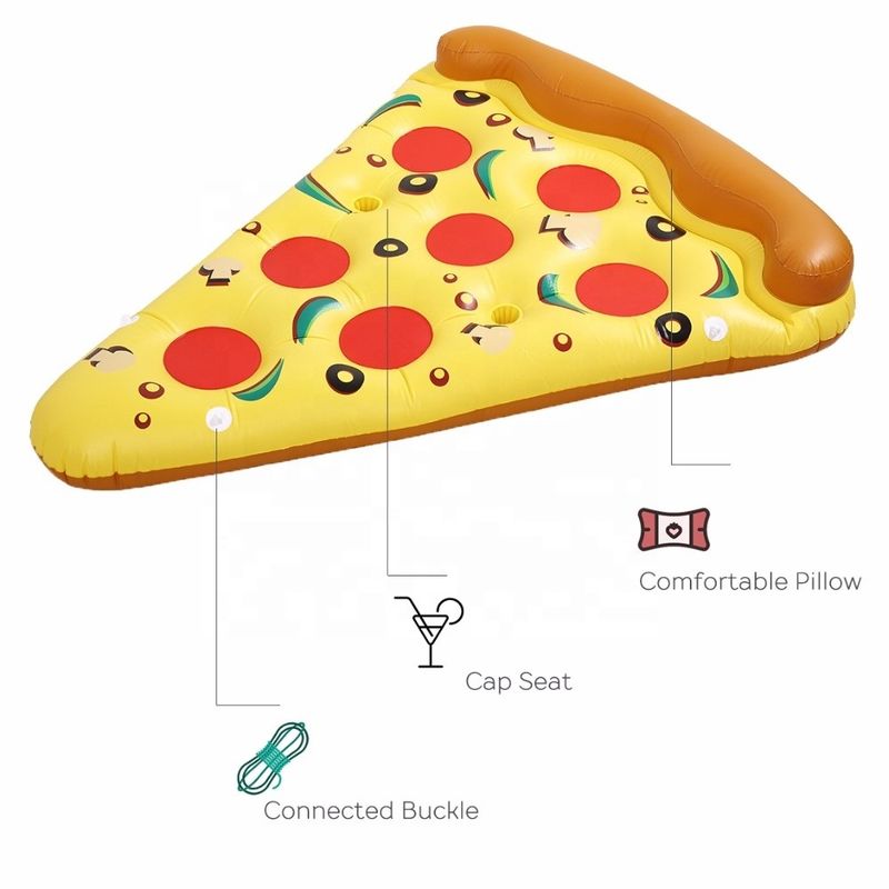 Outdoor Inflatable Pool Float 180 X 130cm Swim Water Blow Up Pizza Slice For Holder
