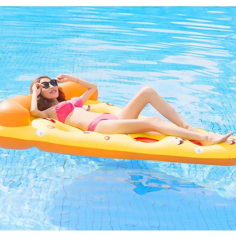 Outdoor Inflatable Pool Float 180 X 130cm Swim Water Blow Up Pizza Slice For Holder