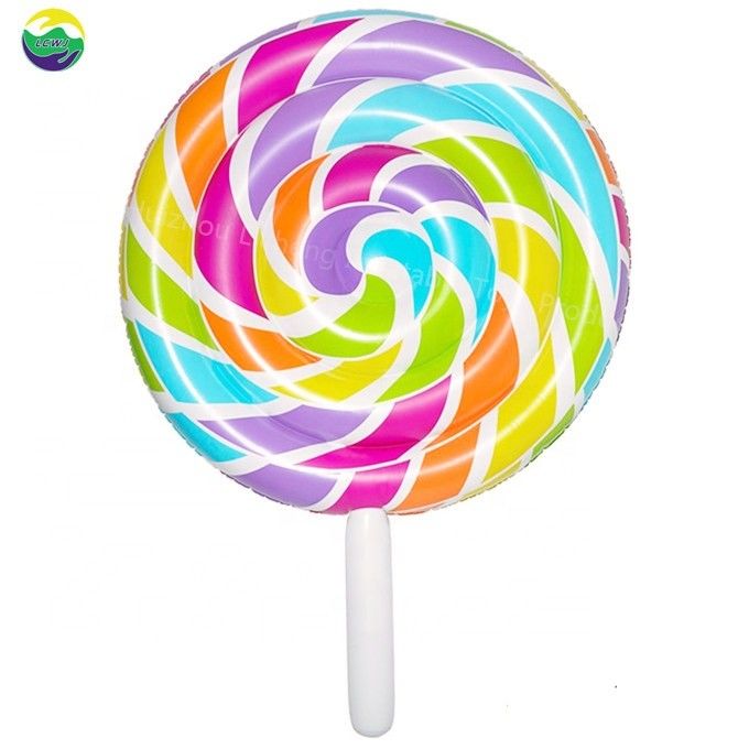 0.3mm Multi Color Large Pool Floats Inflatable Lollipop Pool Float 220 X 150cm