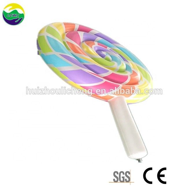 0.3mm Multi Color Large Pool Floats Inflatable Lollipop Pool Float 220 X 150cm
