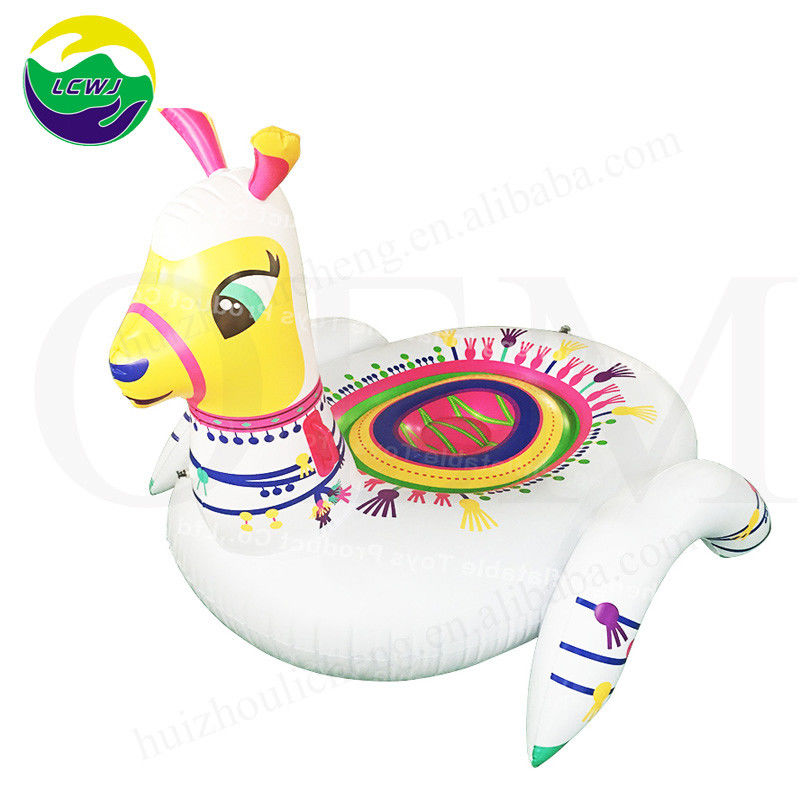 Holiday Outdoor Decoration Blow Up Pool Toys Alpaca Inflatable Floating Island