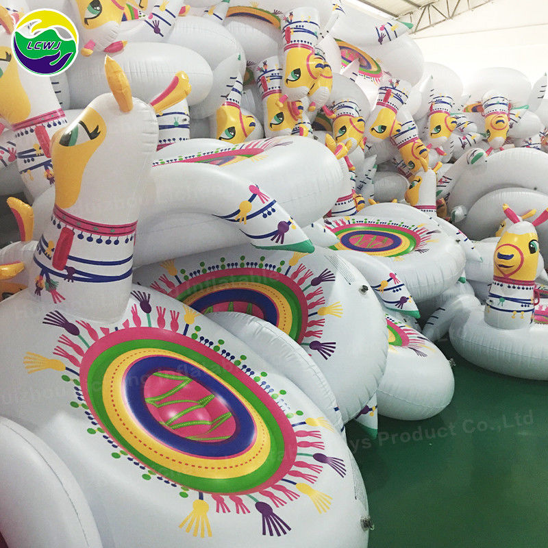 Holiday Outdoor Decoration Blow Up Pool Toys Alpaca Inflatable Floating Island