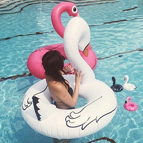 Swan Float Inflatable Swimming Ring 100 To 500kg Swimming Tube For Adults Kids