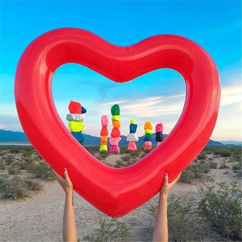 1.5M Water Float Childs Inflatable Ring Love Heart Pool Pool Float For Adult