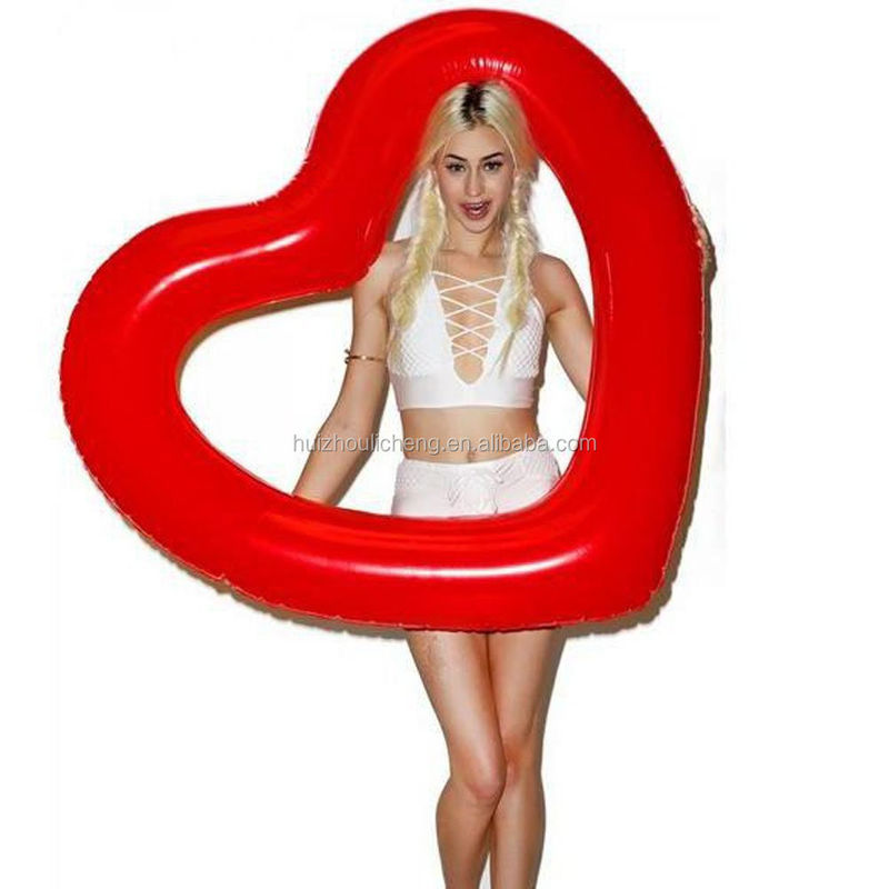 1.5M Water Float Childs Inflatable Ring Love Heart Pool Pool Float For Adult