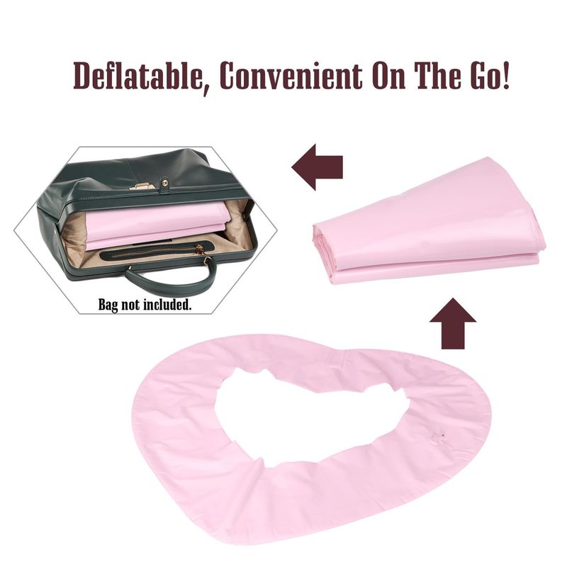 Adult Pool Float Beach Rings Inflatable 115 X 115cm Pink Heart Shaped Inflatable Pool