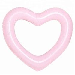 Adult Pool Float Beach Rings Inflatable 115 X 115cm Pink Heart Shaped Inflatable Pool