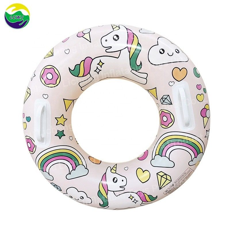 0.22mm Inflatable Swimming Ring Tube Raft Unicorn Swimming Ring Custom