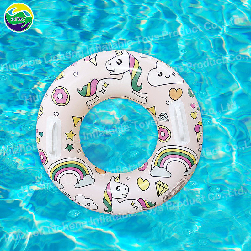 0.22mm Inflatable Swimming Ring Tube Raft Unicorn Swimming Ring Custom