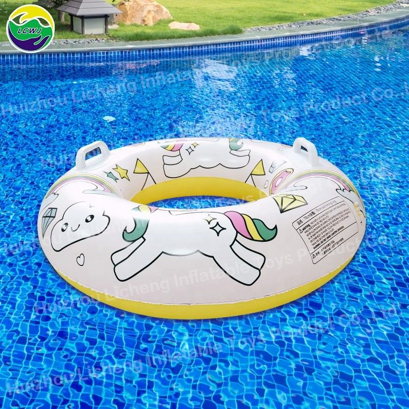 0.22mm Inflatable Swimming Ring Tube Raft Unicorn Swimming Ring Custom