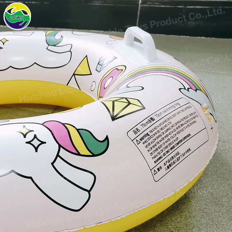 0.22mm Inflatable Swimming Ring Tube Raft Unicorn Swimming Ring Custom
