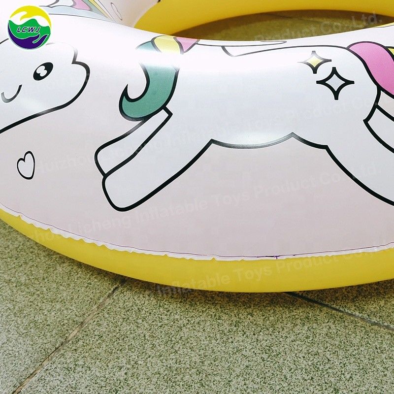 0.22mm Inflatable Swimming Ring Tube Raft Unicorn Swimming Ring Custom