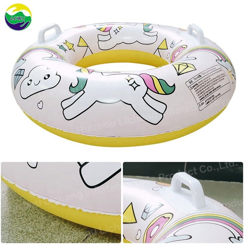 0.22mm Inflatable Swimming Ring Tube Raft Unicorn Swimming Ring Custom