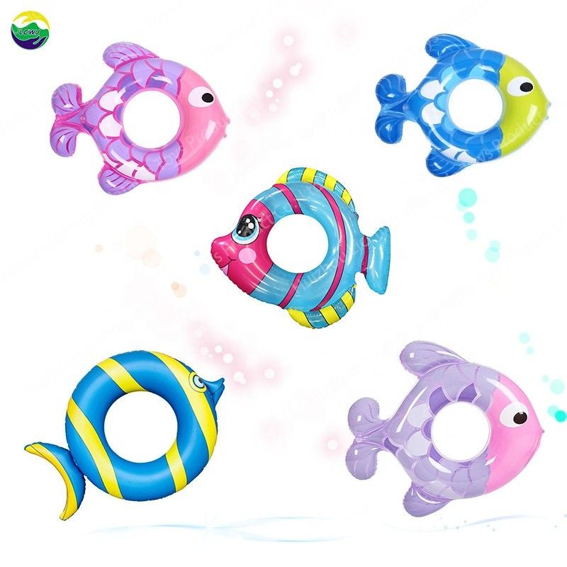 0.25mm Inflatable Outerdoor Pool Float Tube Fish Pool Toys Swimming Water Raft 8.7in