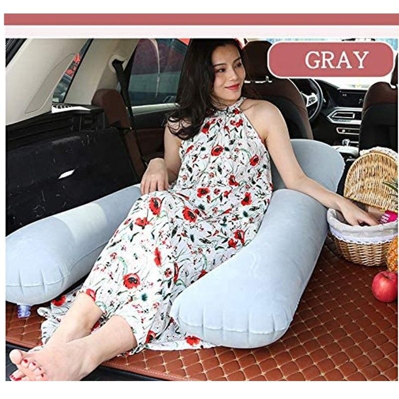 LC Flocked PVC Soft Inflatable Pregnancy Pillows U Shaped Full Body Maternity Pillow Inflatable Pregnancy Pillows for Sleeping