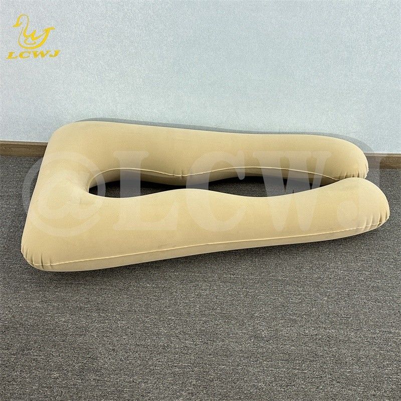 LC Flocked PVC Soft Inflatable Pregnancy Pillows U Shaped Full Body Maternity Pillow Inflatable Pregnancy Pillows for Sleeping