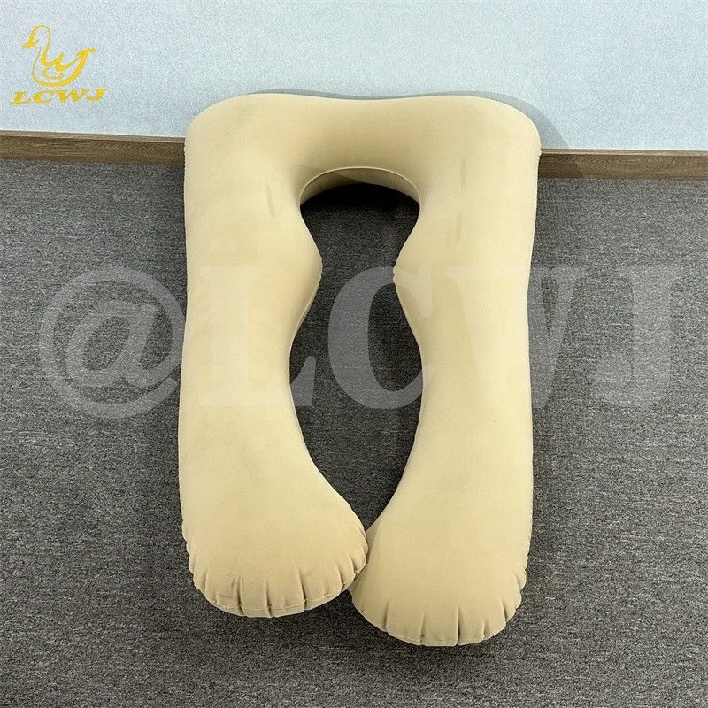 LC Flocked PVC Soft Inflatable Pregnancy Pillows U Shaped Full Body Maternity Pillow Inflatable Pregnancy Pillows for Sleeping