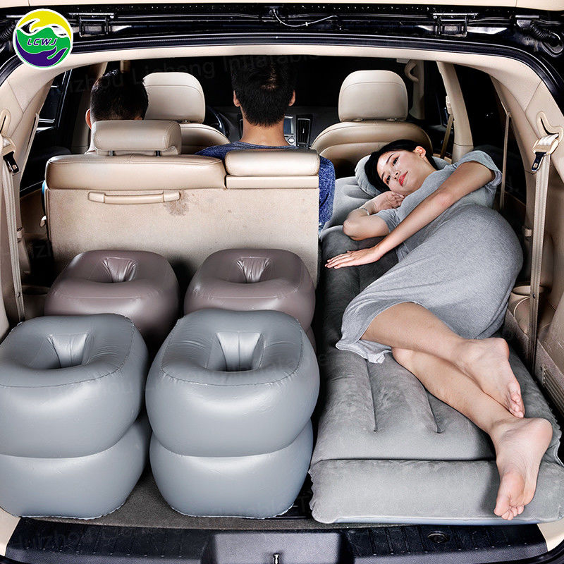 Pvc Flocking Inflatable Lounge Chair Adult Queen Size Large Camping Bed Cushion