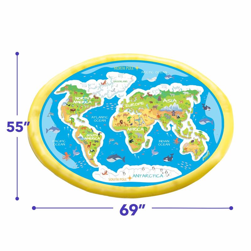 100kg Back Yard Inflatable Sprinkler Toy Mat 170cm Portable Splash Pad For Kid