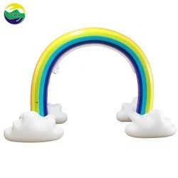 Inflatable Giant Beach Ball Sprinkler 6 Feet Water Rainbow Arch Toy For Infants