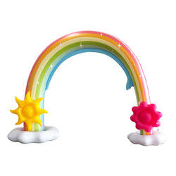 Inflatable Giant Beach Ball Sprinkler 6 Feet Water Rainbow Arch Toy For Infants