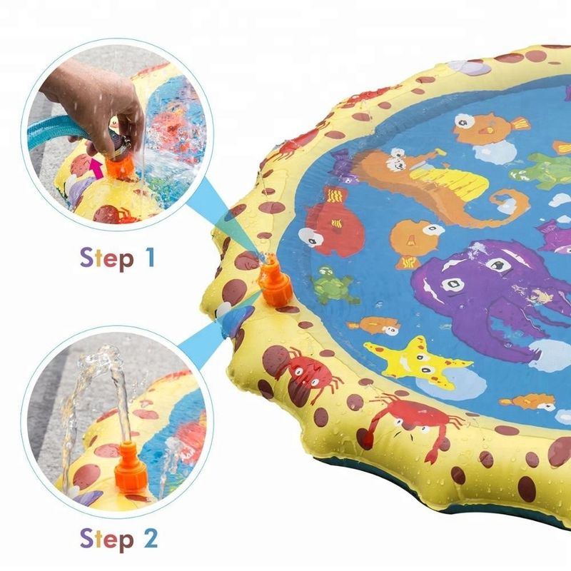 Outdoor Backyard Inflatable Sprinkler Toy Summer Fun Splash Play Mat For Toddlers