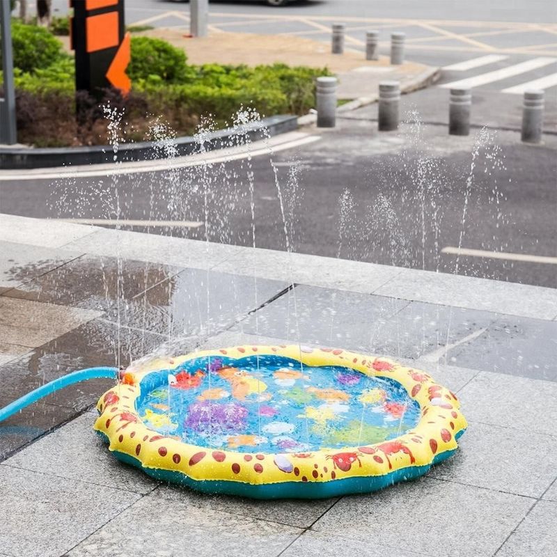 Outdoor Backyard Inflatable Sprinkler Toy Summer Fun Splash Play Mat For Toddlers