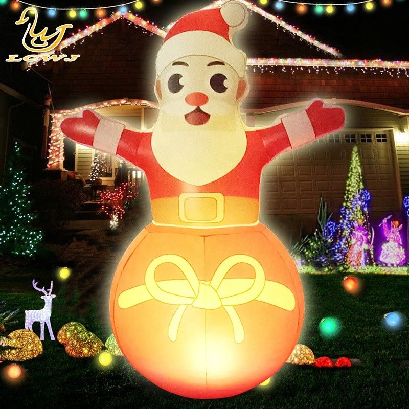 Roly Poly Air Blow Up Santa Claus Christmas Inflatable Decorations With LED Light