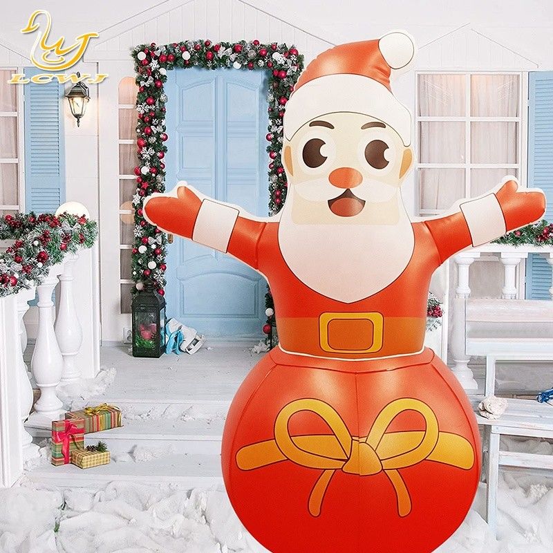 Roly Poly Air Blow Up Santa Claus Christmas Inflatable Decorations With LED Light
