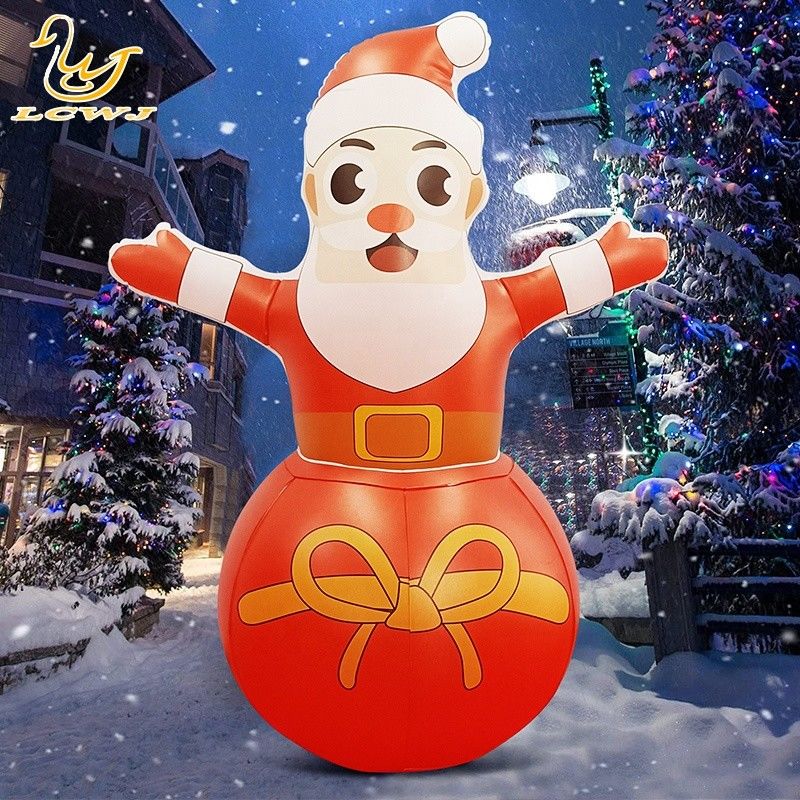 Roly Poly Air Blow Up Santa Claus Christmas Inflatable Decorations With LED Light