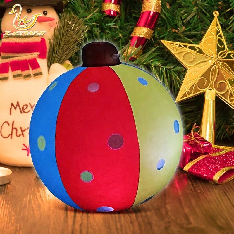 60cm Outdoor Inflatable Toy Ornament Decorated Pvc Inflatable Christmas Balls With Light
