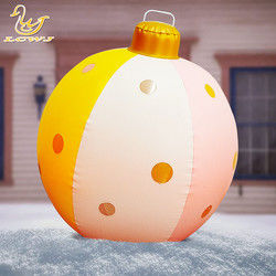 60cm Outdoor Inflatable Toy Ornament Decorated Pvc Inflatable Christmas Balls With Light