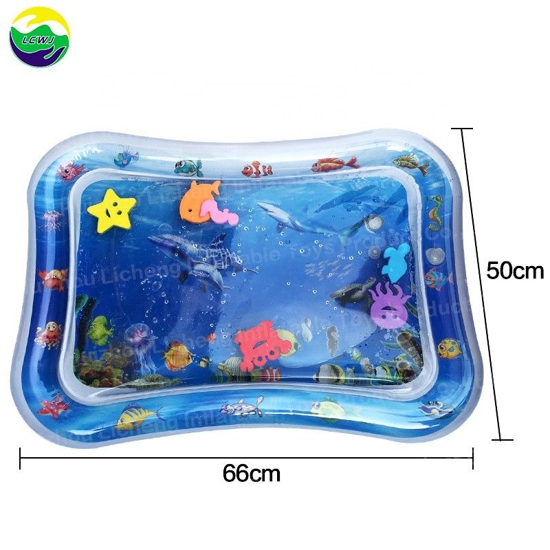 66 X 50cm Infant Water Toy Odm 3 To 12 Month Baby Inflatable Tummy Time Water Mat