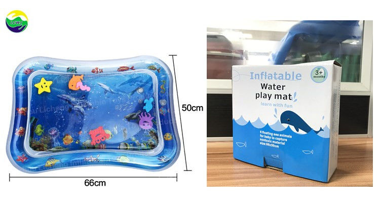 66 X 50cm Infant Water Toy Odm 3 To 12 Month Baby Inflatable Tummy Time Water Mat