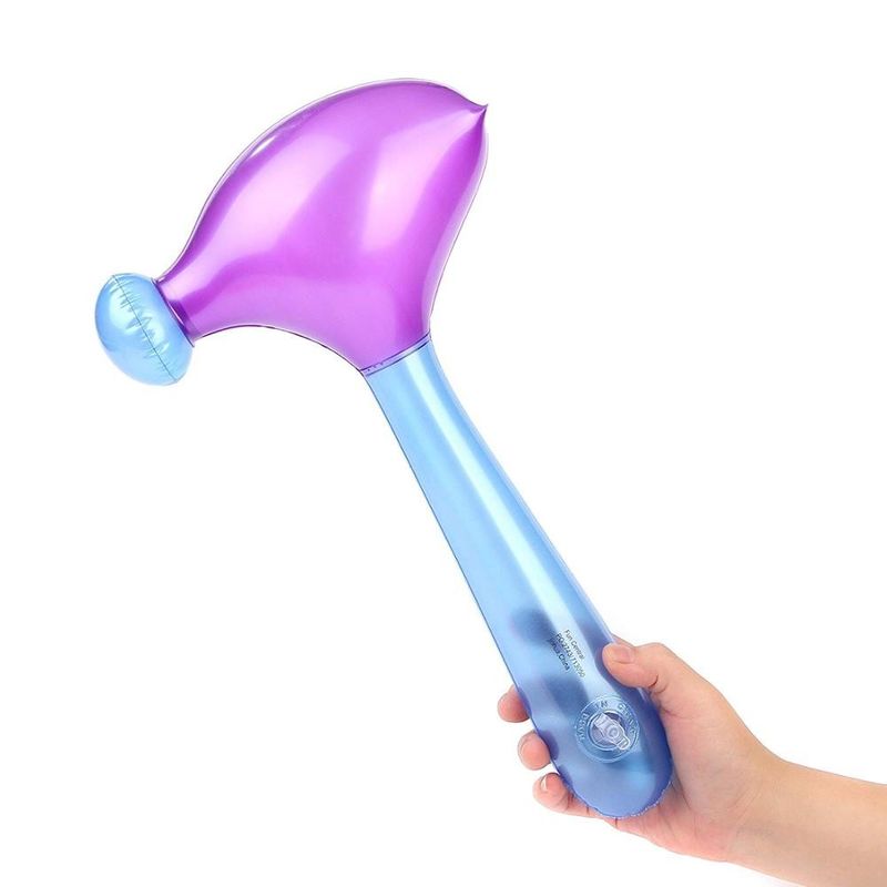 Rainbow Color 0.5kg Plastic Inflatable Toys 0.18mm Inflatable Hammer Toy