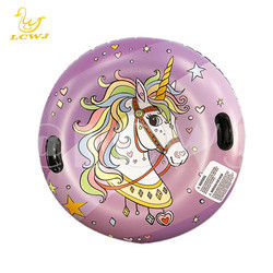 Unicorn Donut Dinosaur Sled Blow Up Sport Heavy Duty Sled Snow Tube
