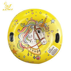 Unicorn Donut Dinosaur Sled Blow Up Sport Heavy Duty Sled Snow Tube